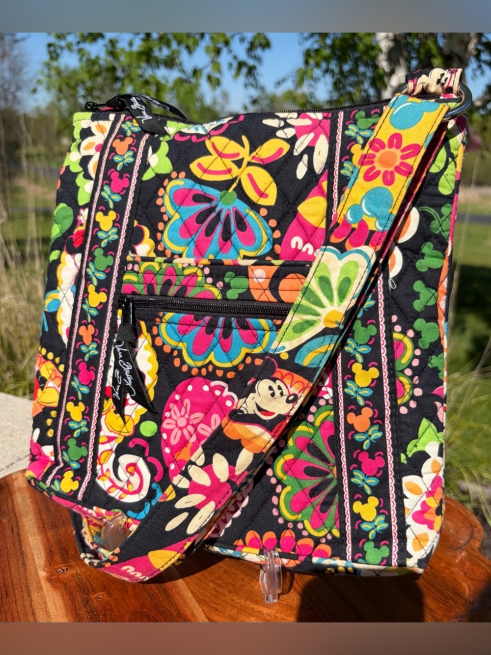 Disney Parks Vera Bradley Hipster Crossbody “Midnight with Mickey” Like New - Picture 3 of 17